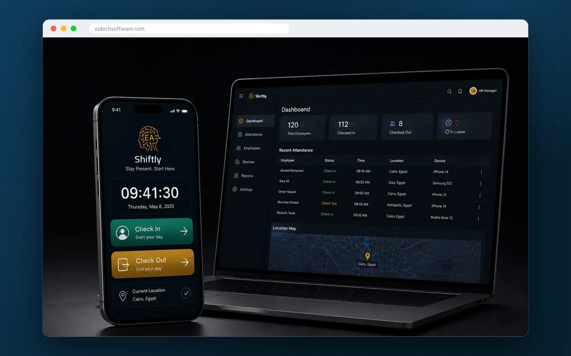 Shiftly — Attendance & Workforce Tracking — Mobile check-in and the HR dashboard